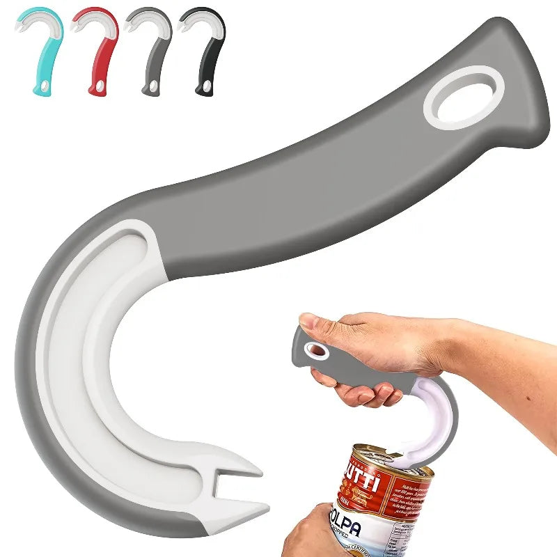 1pc Easy-Grip Hook Can Opener - Durable Plastic, Perfect for Home & Restaurant Use, Ideal Christmas Party Accessory.