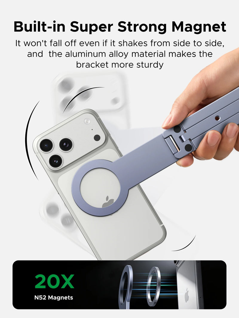 UGREEN Magnetic Phone Tripod for Magsafe Tripod 360° Rotating Travel Phone Holder Stand For iPhone 17 16 Pro Samsung S26  Xiaomi