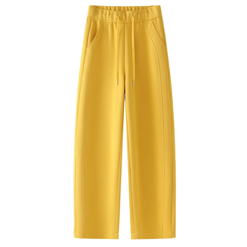 2026 Narrow Version of The Wide-leg Sweatpants Women 2025 New High-waisted Drape Loose Casual Pants Drape Thin Straight Pant