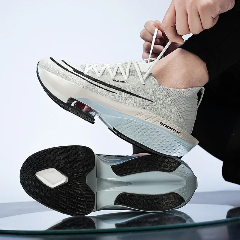 Men Women sneakers four seasons mesh breathable light Thick sole outdoor casual racing running shoes couples speed sports shoes