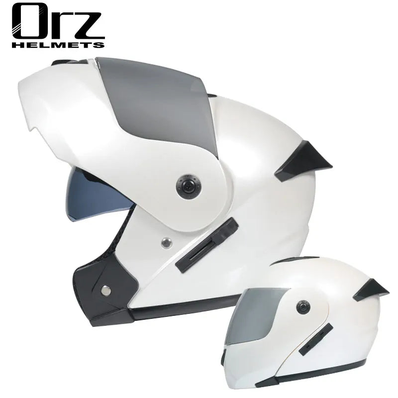 High Quality Motorcycle Helmet Dual Lens Flip Racing Helmet Men's Knight Head Protector DOT Approved