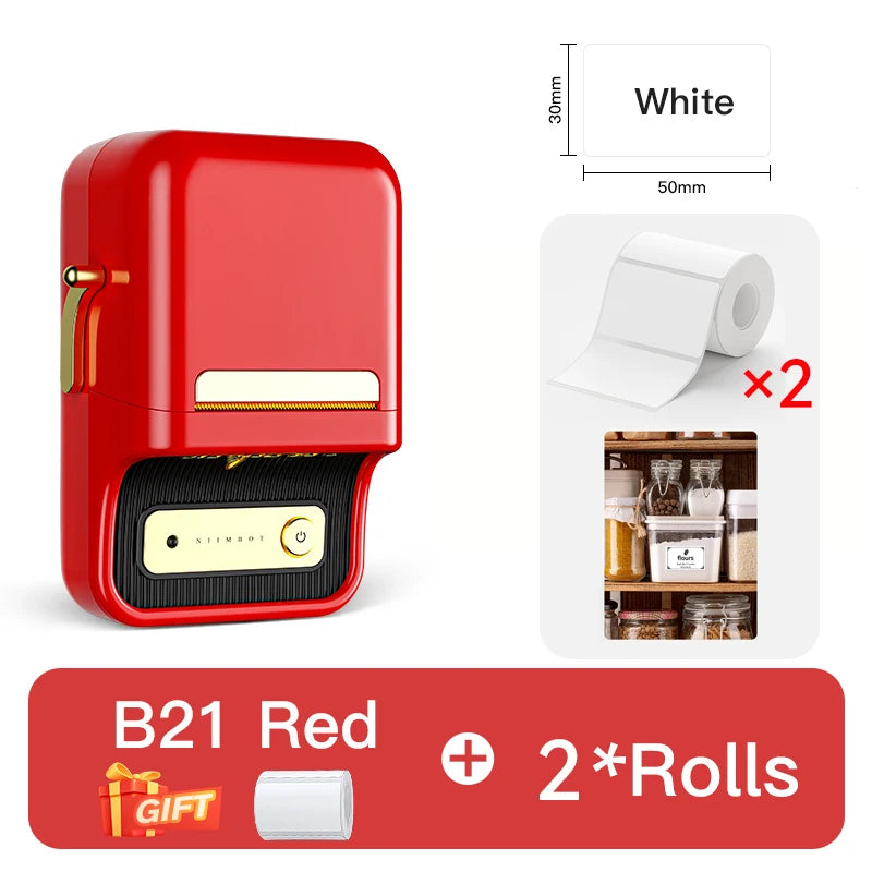 NiiMbot B21 B21 PRO Bluetooth Adhesive Label Printers Mini Thermal Printer Wireless Barcode Label Maker for Office Clothing