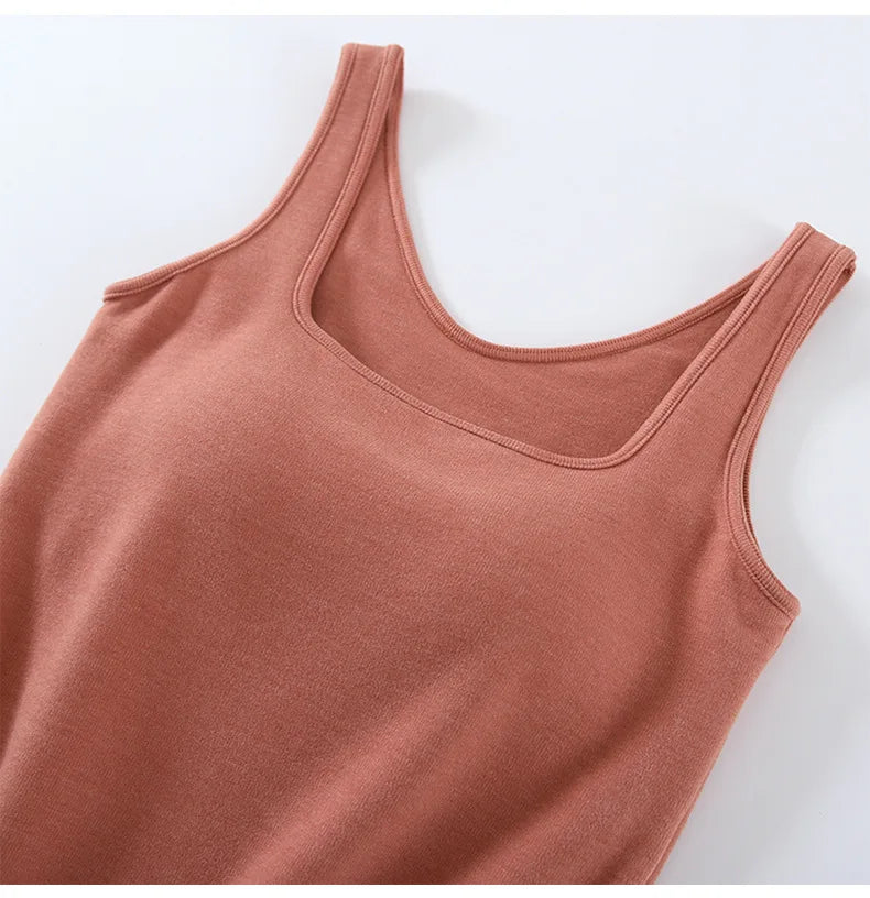 Night Wear Woman Sleeping Shirt New Spring Autumn One Piece Pajamas Tops Sleeveless Chest Pad Vest Women's Sleepwear T-shirt