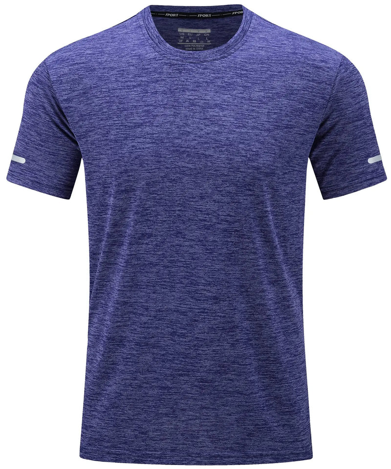 TACVASEN Quick Dry Summer T-shirts Mens Running Jogging T-shirts Crew Neck Athlete Sports Gym Fitness Pullover Reflective Shirts