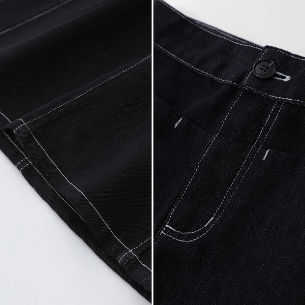 សំពត់ Denim របស់ស្ត្រី Amii ឆ្នាំ ២០២៦ រដូវក្តៅថ្មី សំពត់កប្បាសបែប Vintage A-Line ដែលអាចបត់បែនបាន មានហោប៉ៅ សំពត់ Jean ខ្លីធម្មតាសម្រាប់ស្ត្រី 12642093