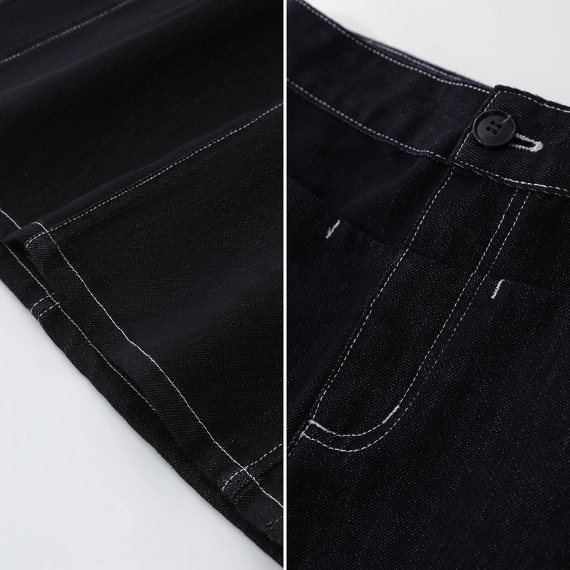 សំពត់ Denim របស់ស្ត្រី Amii ឆ្នាំ ២០២៦ រដូវក្តៅថ្មី សំពត់កប្បាសបែប Vintage A-Line ដែលអាចបត់បែនបាន មានហោប៉ៅ សំពត់ Jean ខ្លីធម្មតាសម្រាប់ស្ត្រី 12642093