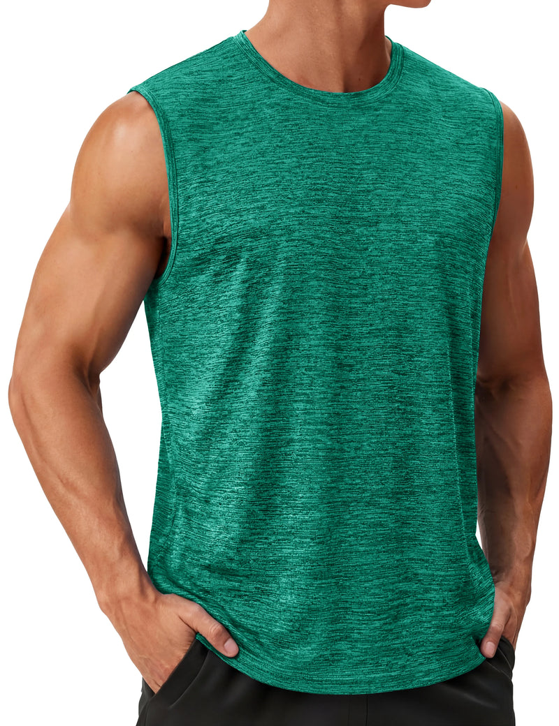 TACVASEN Mens Summer Quick Dry Tank Tops Lightweight Fitness Gym Workout Stretch T-Shirt Soft Comfort Outdoor Running Tee Vest