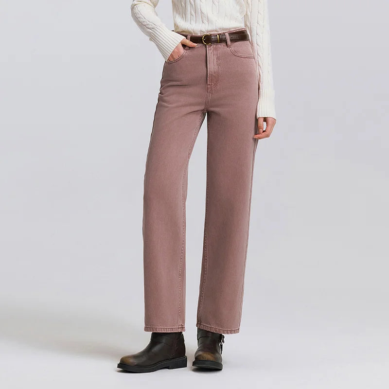 Semir Soft Jeans Women Spring Wide Leg Hip Covering Basic Ins Trendy Petite Casual Versatile Fashion Long Trousers