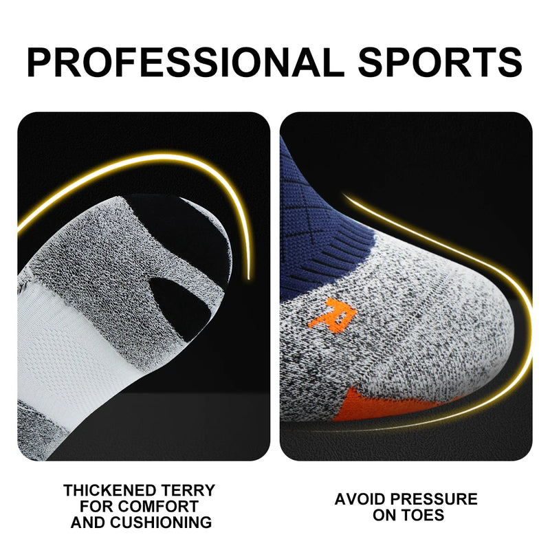WRELS 1/2/3 Pairs Coolmax Running Socks Cushioned Ankle Socks Moisture Wicking Men Women Arch Support Golf Hiking Athletic Socks