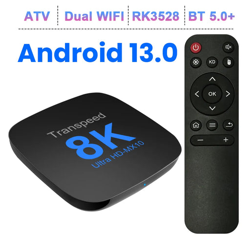 Transpeed ATV Android 13 TV BOX RK3528 With Voice Assistant TV Apps Dual Wifi Quad Core Cortex A53 Support 8K 4K Video BT5.0