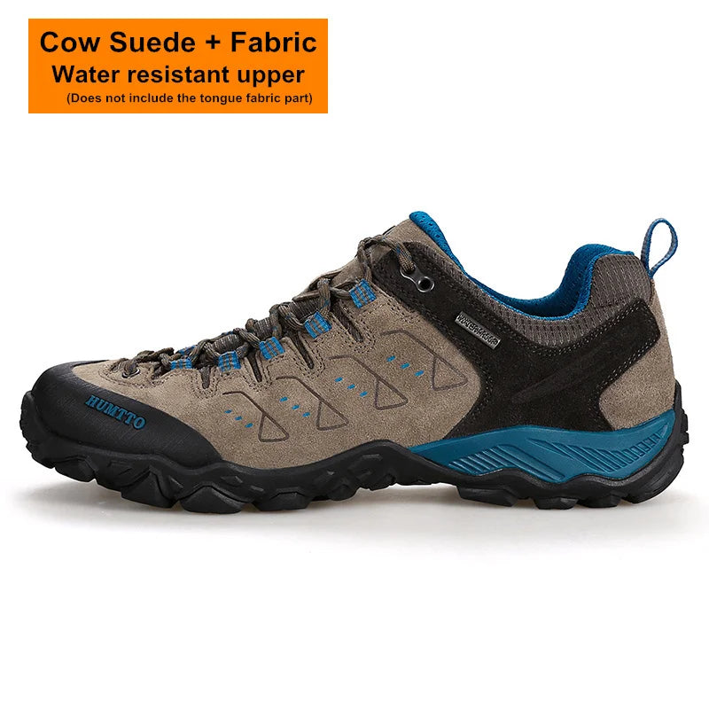 HUMTTO Waterproof Shoes for Men Hiking Shoes Leather Mens Sports Luxury Designer Outdoor Climbing Trekking Walking Sneakers Man
