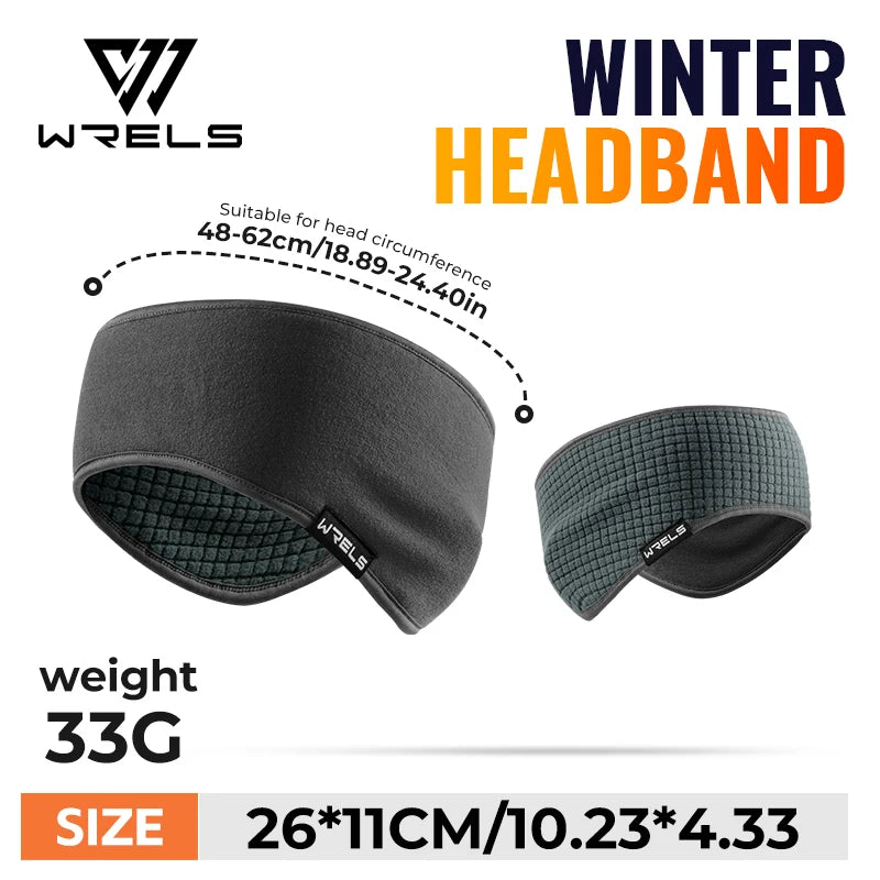 WRELS Earmuffs Windproof Warm Ear Warmers Fleece Headband Breathable Elastic Anti Cold Men Women Running Riding Skiing Ear Cover