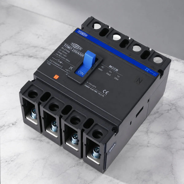 TOMZN Night Light 4P AC400V 50/60Hz 100A 125A 150A 160A 200A 250A MCCB Moulded Case Circuit Breaker Three-phase Four-wire