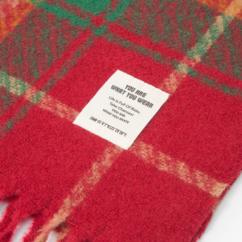 Semir Classic Scarf ColorBlock Plaid Women Autumn Winter 2025 Shawl Fuzzy Warm Cozy Soft Trendy Casual