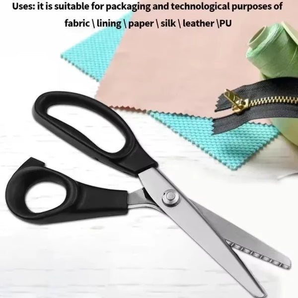 Professional Pinking Shears Stainless Steel Zig Zag Scissors for Fabric Sewing Dressmaking Quilting for Tailors Sewers DIY