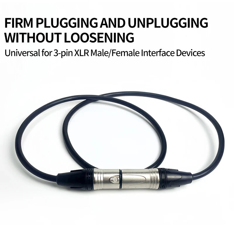 1M/2M/3M/5M/10M Gold-Plated 3-Pin XLR Male to Female Audio Cable - 3X0.75mm² (3X18AWG), Professional Use