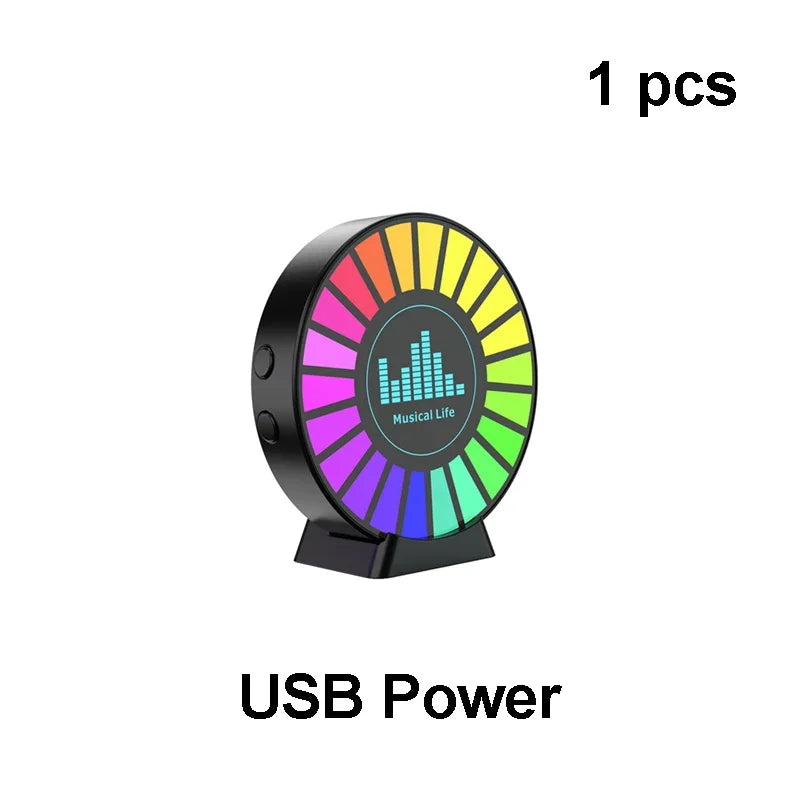 1pcs Aromatherapy Magnetic Pickup Lamp Colorful Ambient Air Fresher Round RGB Lights Rechargeable for Car Air Outlet or Room