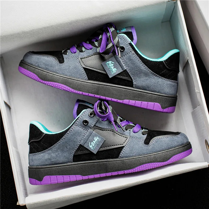 Men's flat casual shoes four seasons breathable light soft-sole non-slip comfort outdoor running sneakers fashion walking shoes