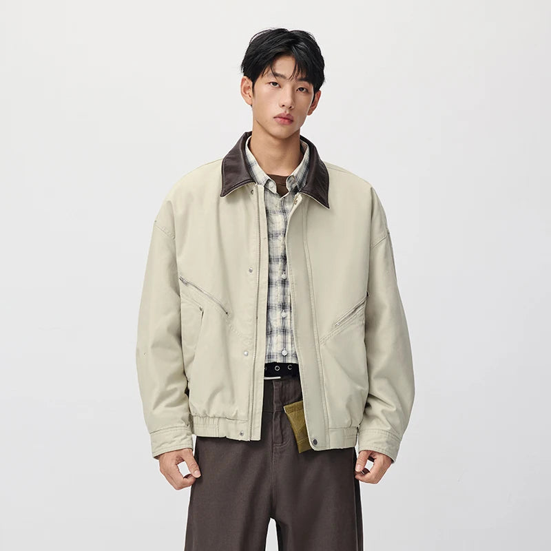 Semir Men Padded Jacket Modern Style Workwear Washed Finish Oversized Fit Turn Down Collar 2026 New Winter Daily Wear