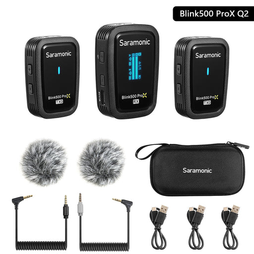 Saramonic Blink500 ProX Q Professional Wireless Lavalier Lapel Microphone System for iPhone Android PC DSLRs Cameras Record Vlog Blink500 ProX Q2