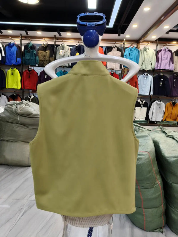 Spring Autumn high-end soft-shell stand-up collar jacket work uniform with logo, 4S store large pocket workwear vest