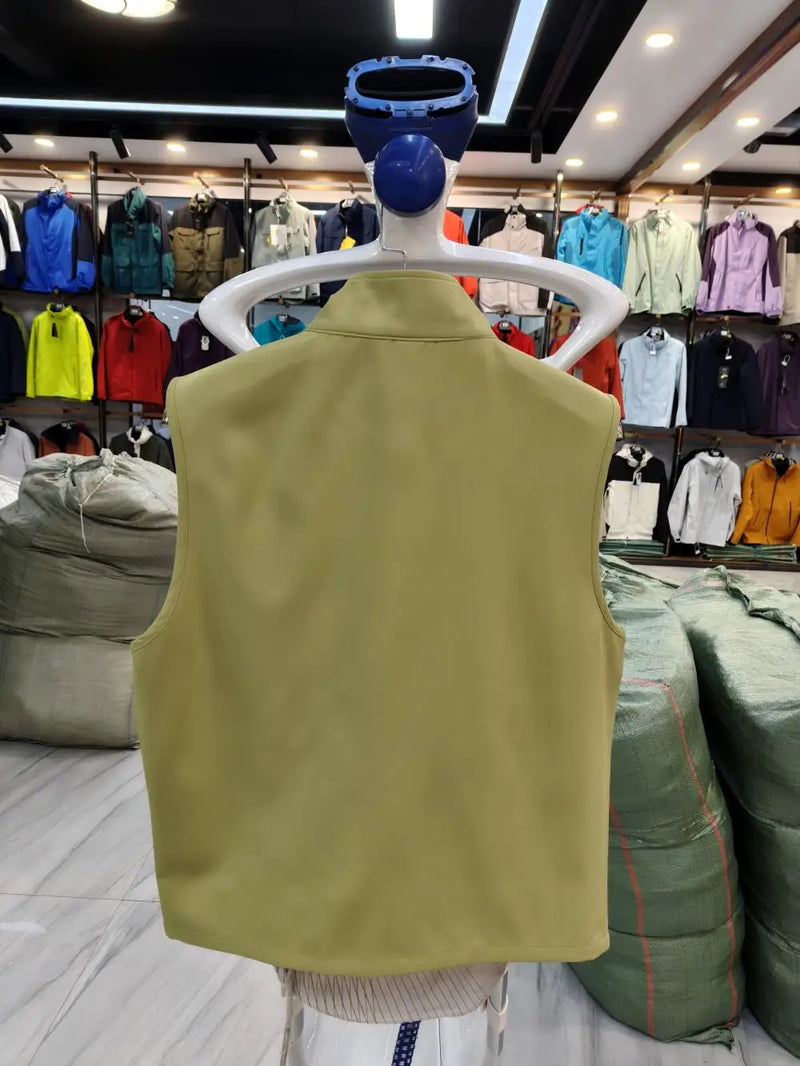Spring Autumn high-end soft-shell stand-up collar jacket work uniform with logo, 4S store large pocket workwear vest
