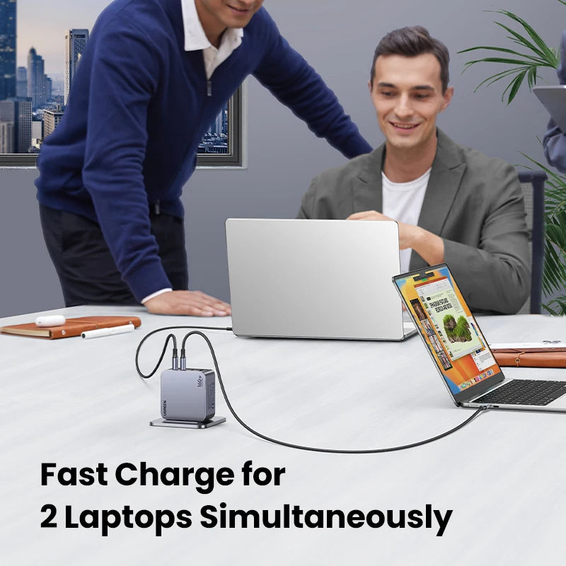 【Korean Plug】UGREEN 160W GaN Charger PD3.1 QC4.0 Quick Charge For Macbook Pro Laptop iPhone 18 17 Pro Max  Xiaomi Tablet iPad