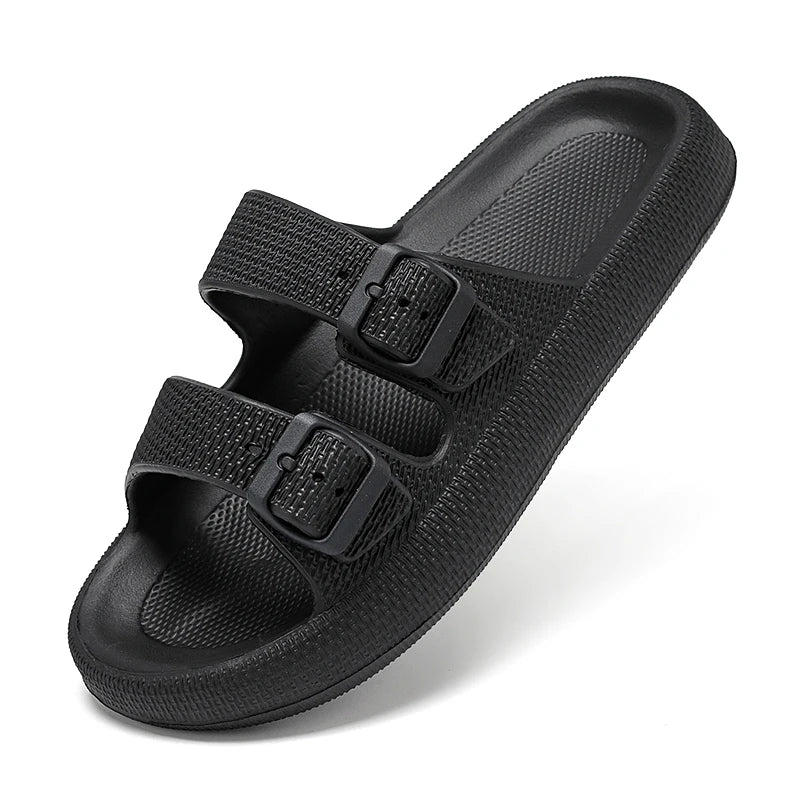 Summer Unisex Adjustable Slides Slippers Men Women Thick Sole Bottom Platform Slippers EVA Anti Slip Slippers Big Size 47 48 49