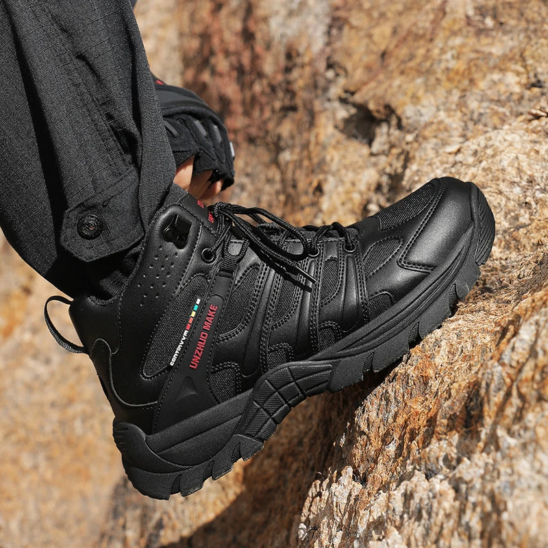Men's tactics training boots four seasons new non-slip waterproof outdoor boots wild jungle hiking sneakers boots climbing boot