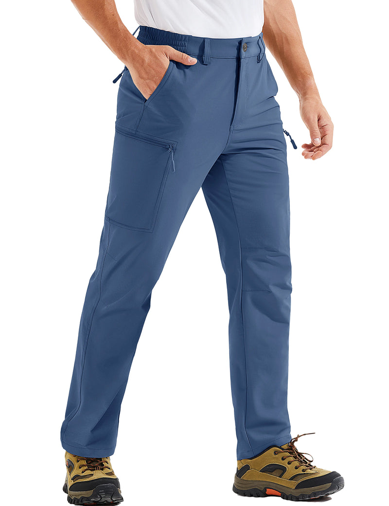 TACVASEN Quick Dry Hiking Cargo Pants Men's Spring Lightweight Water Resistant Travel Pants for Men Work Outdoor with 6 Pockets