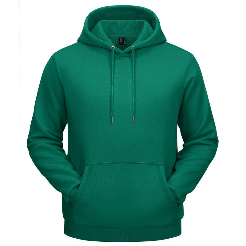 TACVASEN Autumn Winter Fleece Hoodies Mens Thermal Warm Hooded Sweatshirts Pockets Casual Hoodies Pullover Tops Male