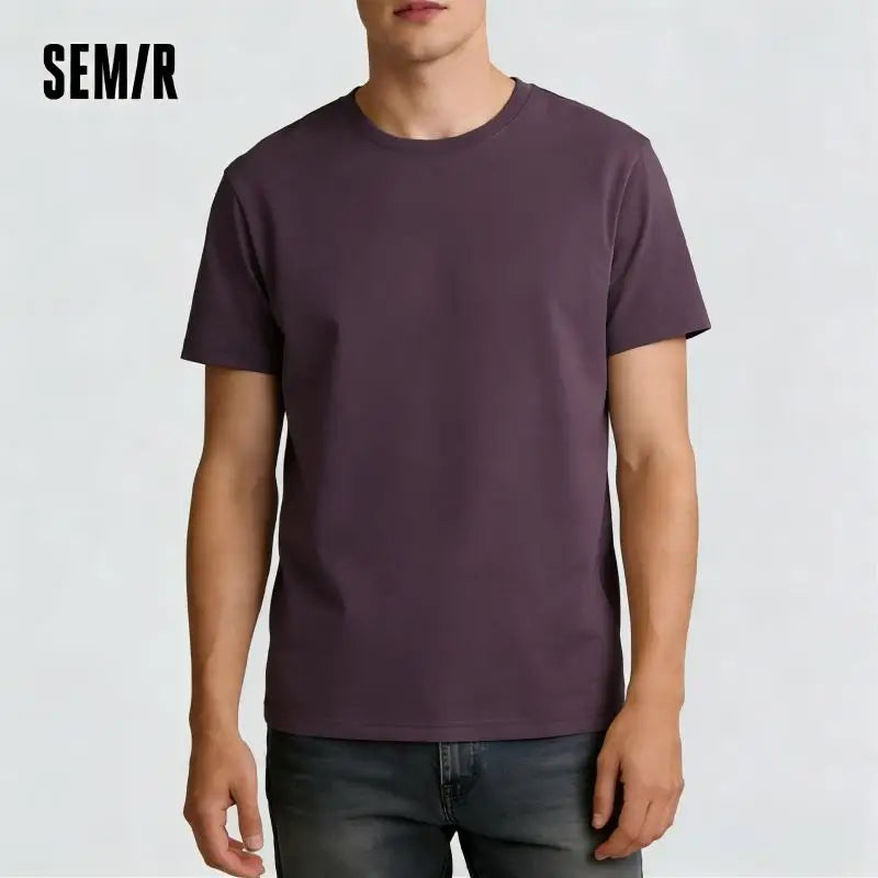 Semir T shirt Unisex Summer Cotton Cool Touch Solid Color Plus Size Couple Style Casual Comfortable Daily T shirts Tops Man