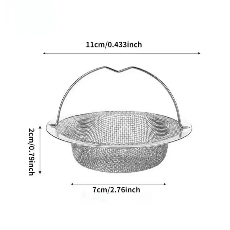 Stainless Steel Sink Strainer for Kitchen Vegetable Washing Bowl Dishwashing Pool Vegetable Washing Pool Filter Anti-Clogging