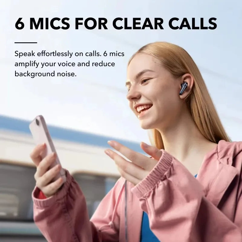 កាសស្តាប់ត្រចៀកឥតខ្សែ Soundcore Liberty 4 NC កាត់បន្ថយសំឡេងរំខាន 98.5% សំឡេង LDAC Hi-Res ថ្មប្រើប្រាស់បានយូរ