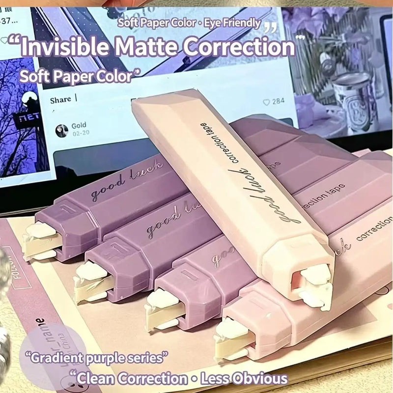 5PCS Correction Tape with INS Gradient Correction Tape, Large Capacity Smooth and Continuous Correction Tape for Students
