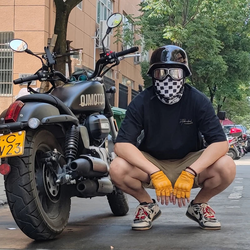 Motorcycle Retro Helmet World War II German-style Steel Helmet ABS Cruising Half Helmet