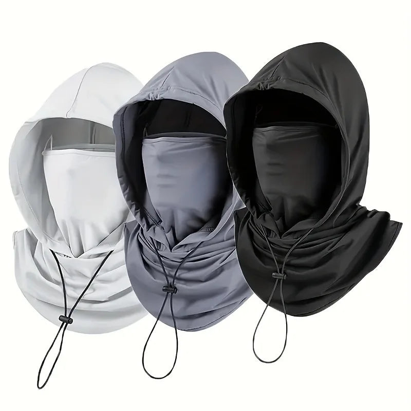 1pc Unisex Sunshade hat,4 Seasons Available Summer with Cool Head Scarf, Mask Face Neck Full Hood Hat Outdoor Leisure Hat.