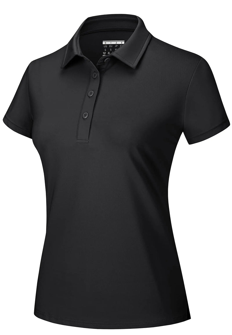 TACVASEN Summer UPF 50+ Short Sleeve Shirts Womens Sun Protection T-shirts Quick Dry 4 Buttons Tennis Workout Tee Golf Pullovers