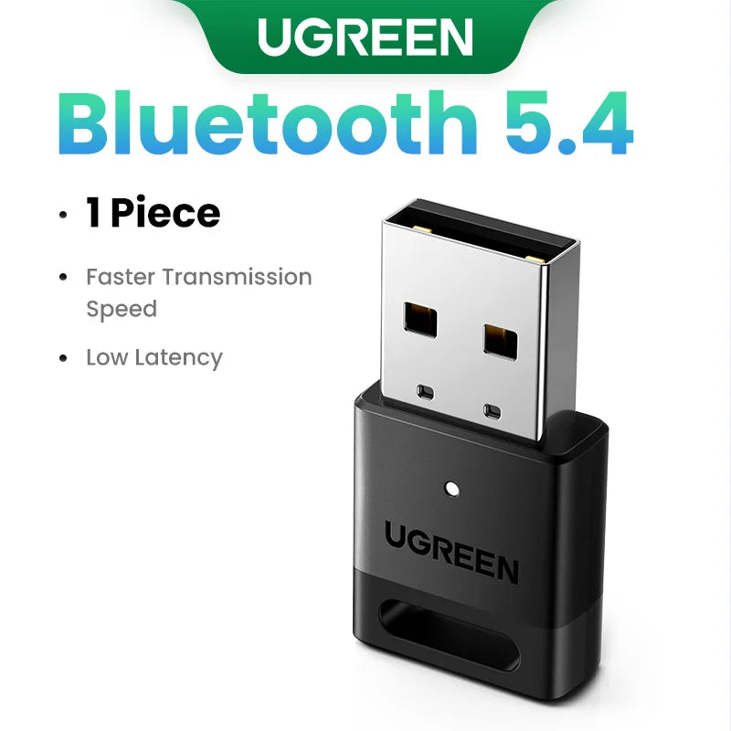 UGREEN USB Bluetooth Adapter Bluetooth Dongle 5.4 6.0 for PC Bluetooth Receiver & Transmitter for Bluetooth Keyboard/Mouse