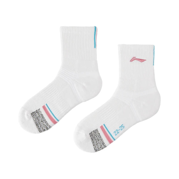 ស្រោមជើងកីឡាវាយសី Li-Ning សម្រាប់នារី 22-25cm 59% កប្បាស 19.1% ប៉ូលីអាមីត 14.8% ប៉ូលីអេស្ទ័រ 7.1% អេឡាស្តង់ ស្រោមជើង LiNing AWSU072