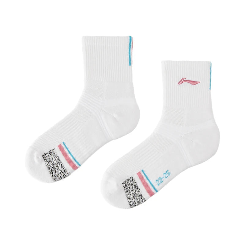 ស្រោមជើងកីឡាវាយសី Li-Ning សម្រាប់នារី 22-25cm 59% កប្បាស 19.1% ប៉ូលីអាមីត 14.8% ប៉ូលីអេស្ទ័រ 7.1% អេឡាស្តង់ ស្រោមជើង LiNing AWSU072