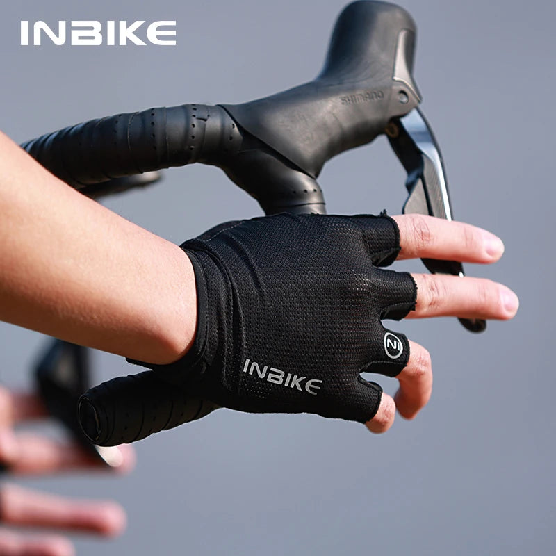 INBIKE Men's Cycling Gloves Half Finger Summer MTB Gloves Shock-absorption Mountain Bike Gym Sports Gloves Cycling Accessories