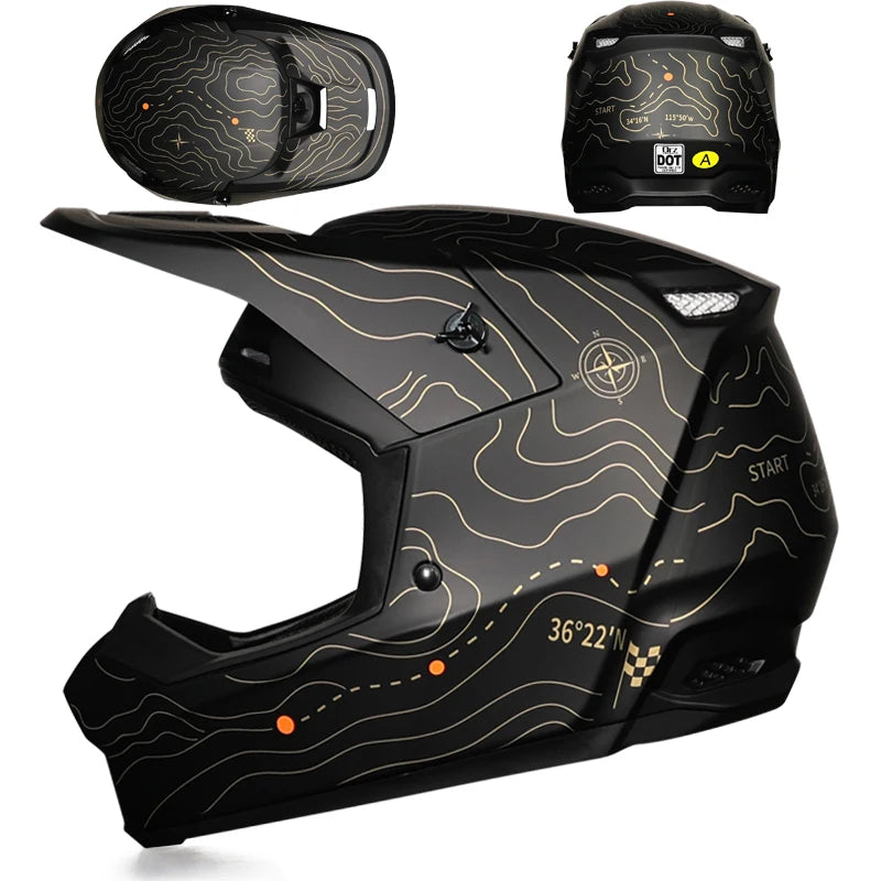 New Motorcycle Helmet Full Face Racing Off-road Helmet Men Downhill AM DH Cross Capacetes Cascos Para Moto DOT Certification
