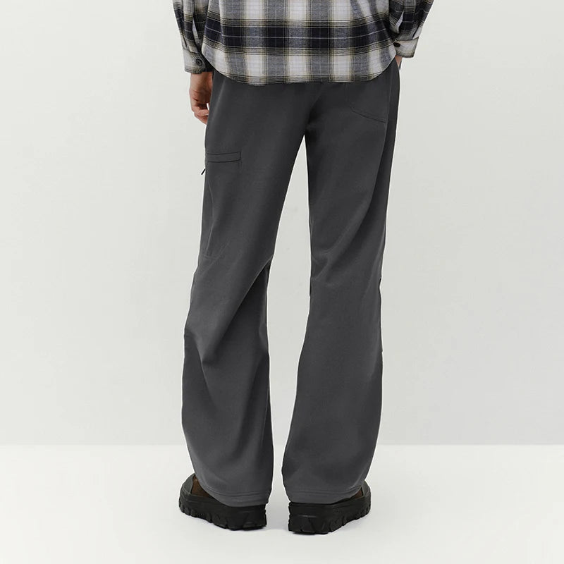 Semir Men Pants Water Repellent Fleece Lined Straight Leg Urban Workwear Style 2026 Winter Full Length Comfort Fit