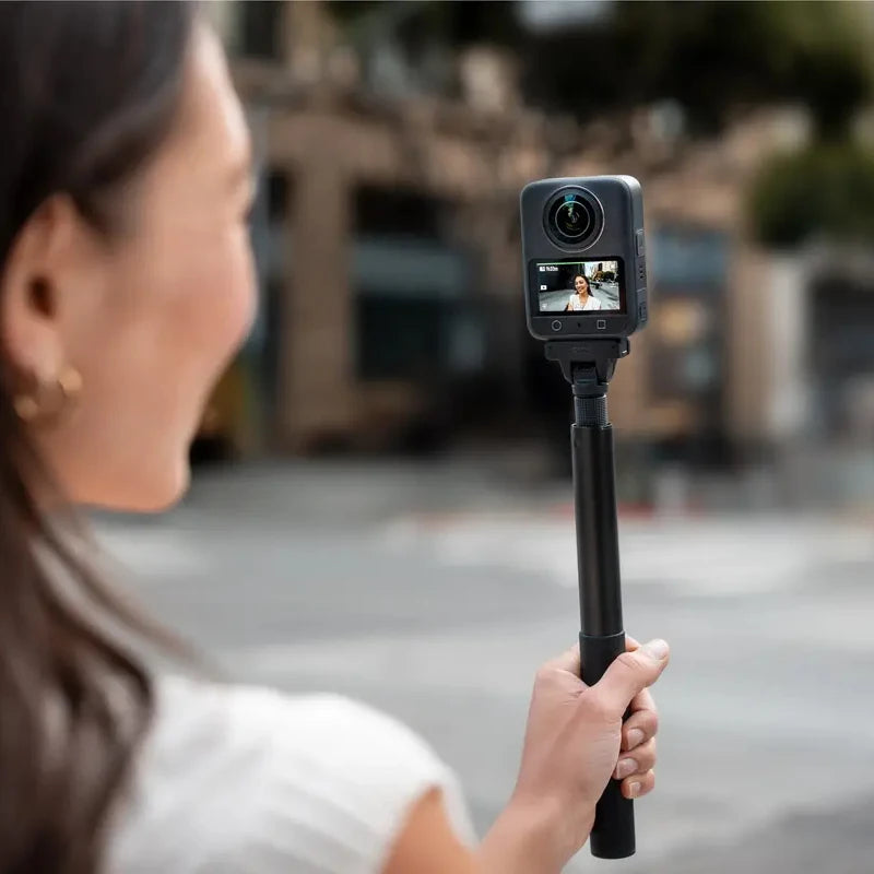 DJI Osmo 1.2m Invisible Selfie Stick Kit With Osmo 360, the selfie stick vanishes from shots and extends to 1.2m