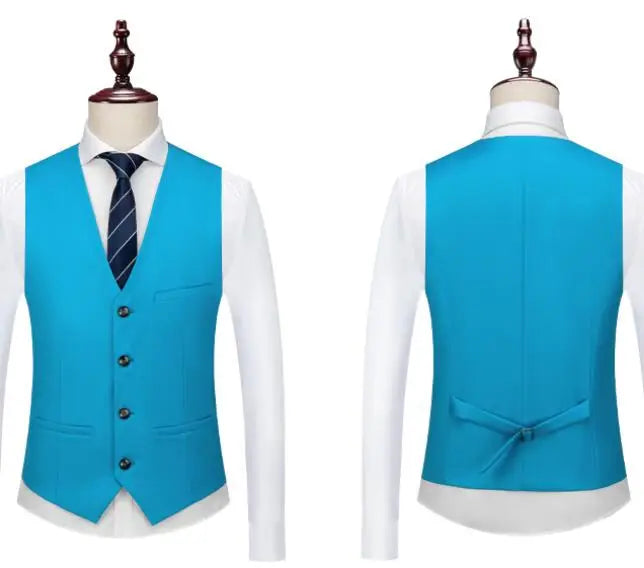 Asian Size Men's Sleeveless Vest, Single-breasted V-neck Vests Jacket, 26 Colors Can Choose From Waistcoat.