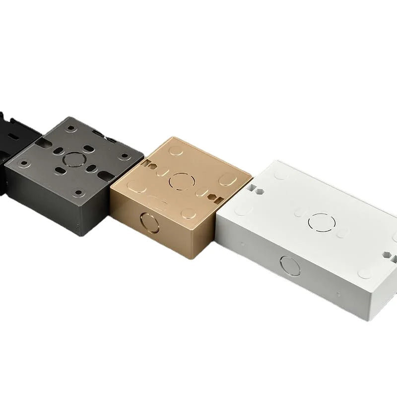 Depoguye For wall switch socket external mounting box, 86mm*86mm socket cable box white gold gray black