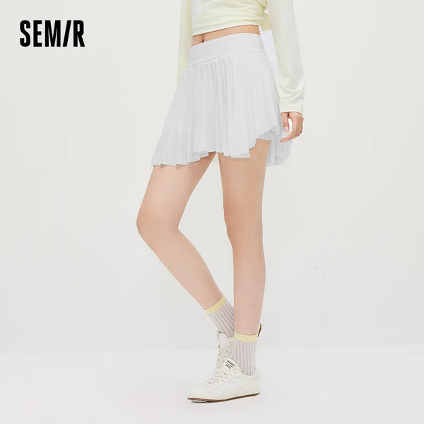 សំពត់ស្ត្រី Semir ស្រូបយកសំណើម ស្ងួតរហ័ស រចនាបថបែប Minimalist រចនាប័ទ្មកីឡារបស់ក្មេងស្រី អាវយឺតខ្លី 2026 សម្រាប់រដូវក្តៅ