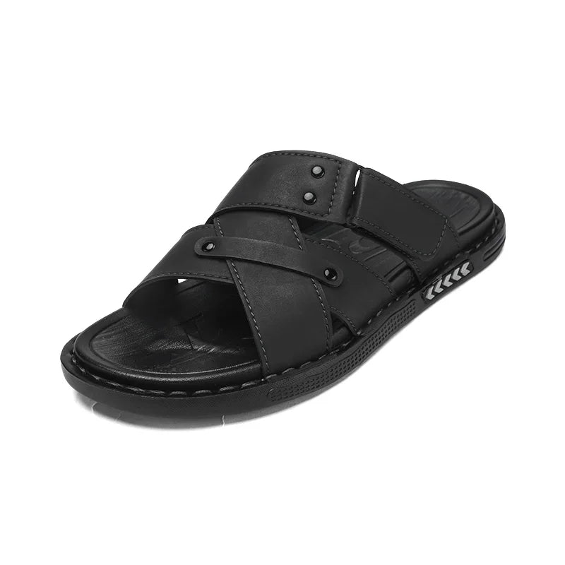 Men's Fashion Casual Slippers Summer New Lightweight Breathable Outdoor Beach Shoes Students Soft-Sole Sports Walking Slippers