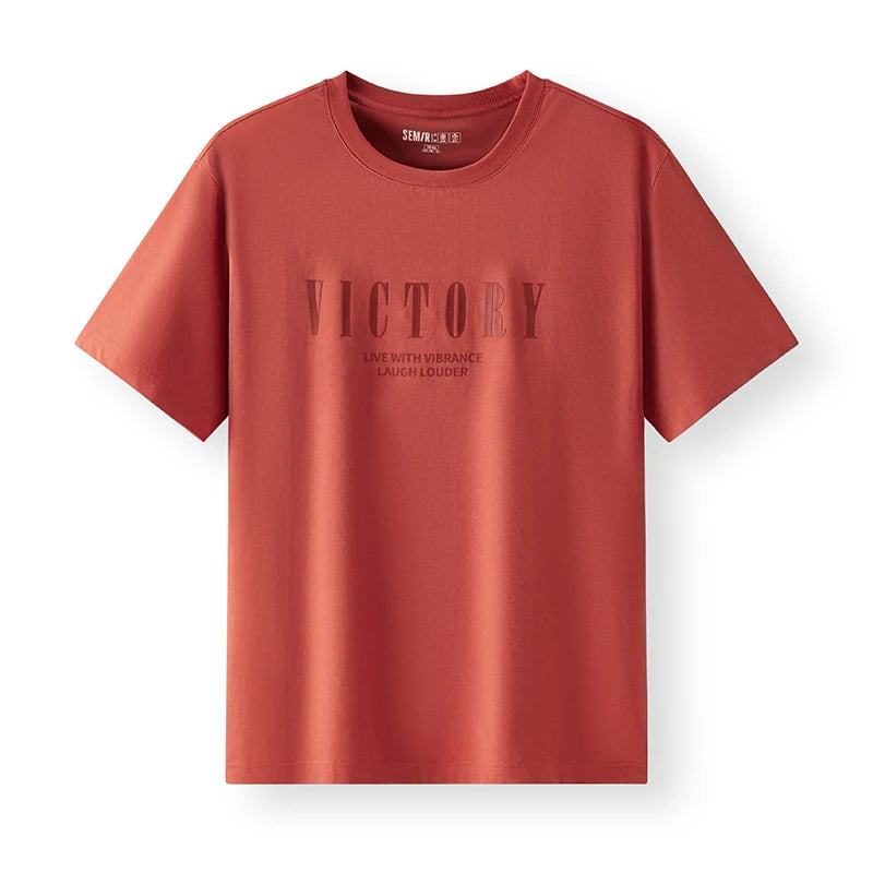Semir Mens Tshirt 2026 Knitted Inner Wear Printed Crew Neck New Style Versatile Casual Soft Daily Wear